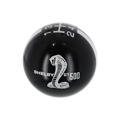 Shelby Mustang GT500 Shift Knob Black w/ White Stripes (0714)