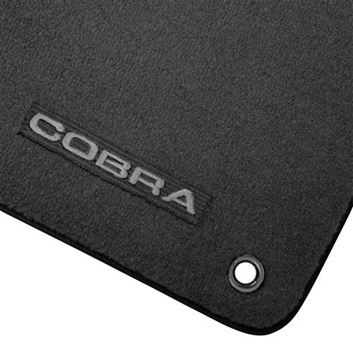 Mustang Cobra Floor Mats W/ 94-95 Style Cobra Text - Black | 94-98