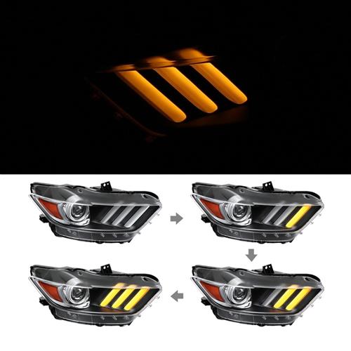 2015-2022 Mustang Spec-D Headlight Kit w/ Switchback Sequential LED Turn Signal