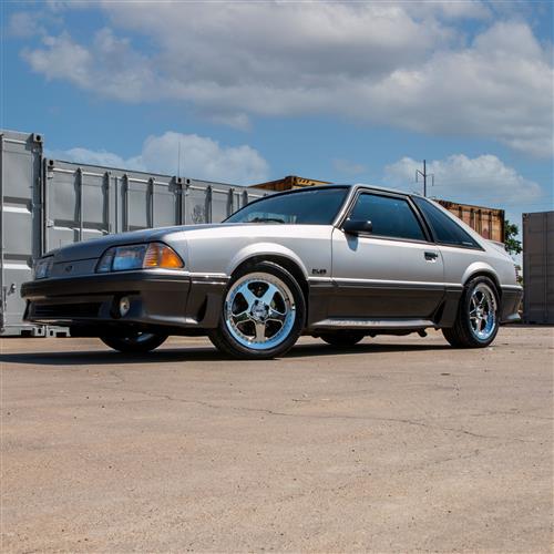 1979-1993 Mustang SVE Saleen SC Style Wheel Kit - Chrome w/ Rivets - 17x8/9