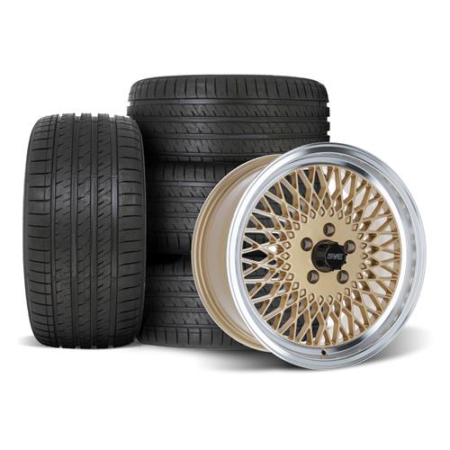 SVE 5-Lug Mesh Wheel & Tire Kit - Classic Gold - 17x8 - Z5