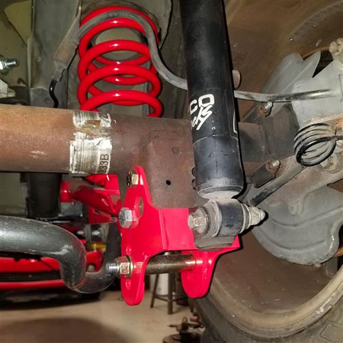 BMR Mustang Lower Control Arm Relocation Brackets Red 7904