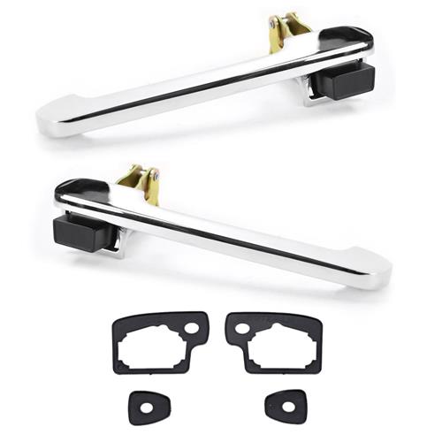 1992-1996 Bronco Outer Door Handle & Pad Kit - Chrome