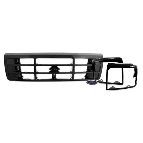 Headlight Door Grille Assembly For 1992-1996 Ford F-150 Kit 