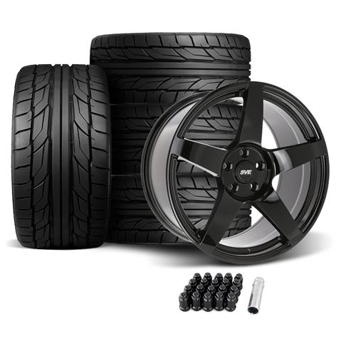 SVE Mustang R355 Wheel & Nitto Tire Kit - 19x10 - Gloss