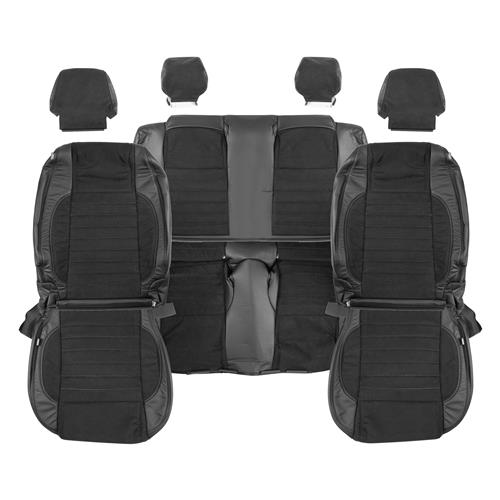Katzkin Mustang GT/CS Style Leather/Suede Seat Upholstery Black (11