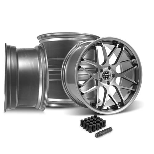 2015-24 Mustang Downforce Wheel Kit - 20x8.5/10  - Gloss Graphite