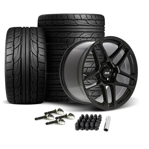 SVE Mustang X500 Wheel & Nitto NT555 G2 Tire Kit - 19x10/11
