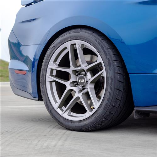 2015-23 Mustang SVE X500 Wheel & Nitto NT05 Tire Kit - 19x10/11 - Gloss Silver