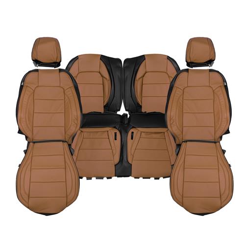 Katzkin Mustang Factory Style Leather Seat Upholstery Dark Saddle