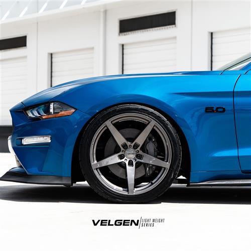 2015-2021 Mustang Velgen Classic5 V2 Wheel & Nitto Tire Kit - 20x10/11 - Gloss Gunmetal