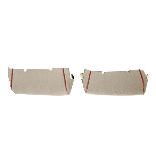 1985-86 Mustang TMI Sport Seat Cloth Upholstery Kit  - Sand Beige w/ Red Welt Hatchback