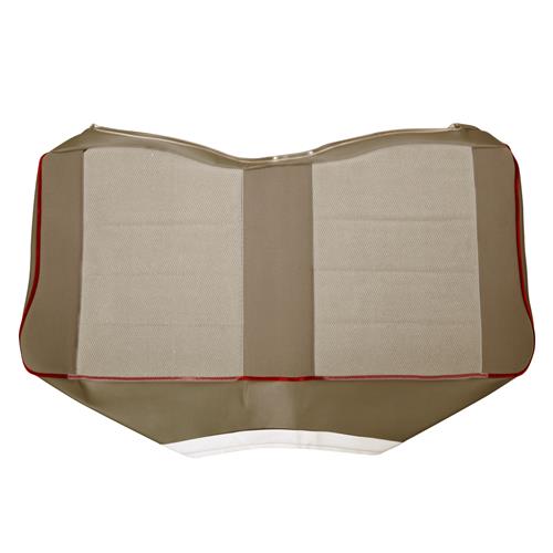 1985-86 Mustang TMI Sport Seat Cloth Upholstery Kit  - Sand Beige w/ Red Welt Hatchback