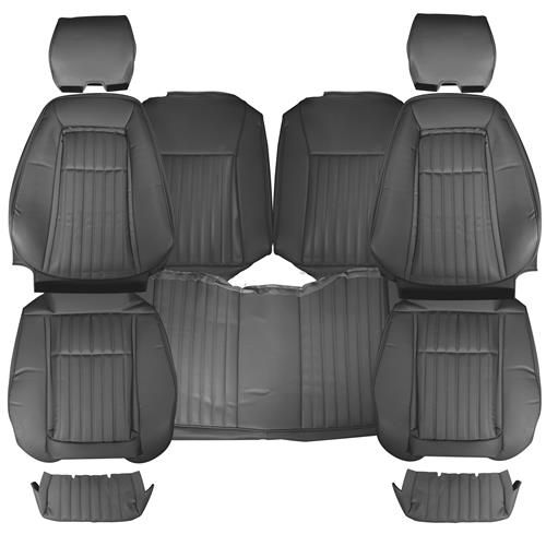 1987-89 Mustang TMI Sport Seat Upholstery - Vinyl - Smoke Gray Hatchback