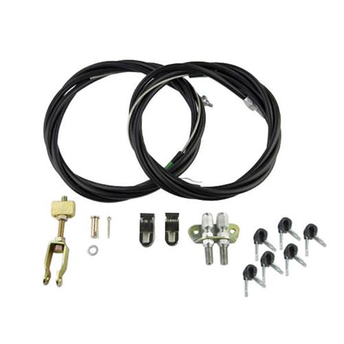 1987-93 Mustang Wilwood Parking Brake Cables for Dynapro Rear Brake Kit
