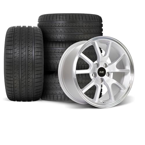 1994-2004 Mustang SVE FR500 Wheel & Sumitomo Tire Kit - 18X9 - Silver