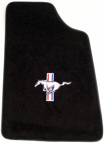 1979-93 Mustang ACC Floor Mats w/ Pony Logo Black 