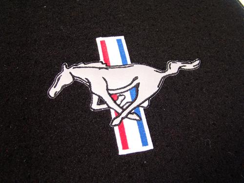 1994-98 Mustang ACC Floor Mats with Pony Logo Black 