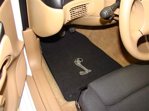 1994-98 Mustang ACC Floor Mats with Cobra Snake Logo Black
