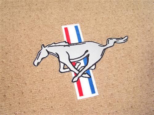 1994-98 Mustang ACC Floor Mats with Pony Logo Saddle Tan