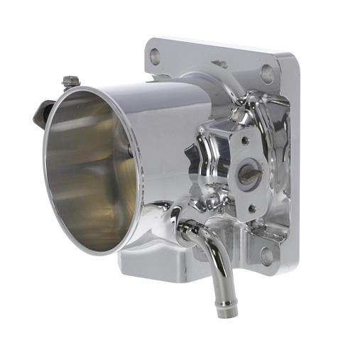 thumbnail interactive-video image 1 of Accufab 70mm Polished Throttle Body & Spacer Kit For Ford Mustang 5.0L 302 1 of 5