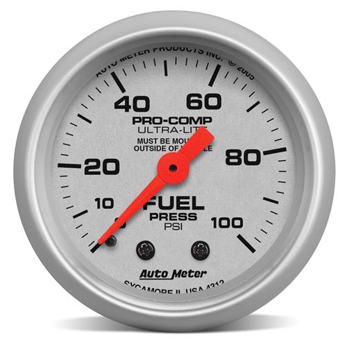 Auto Meter Ultra-Lite Fuel Pressure Gauge - 2 1/16"