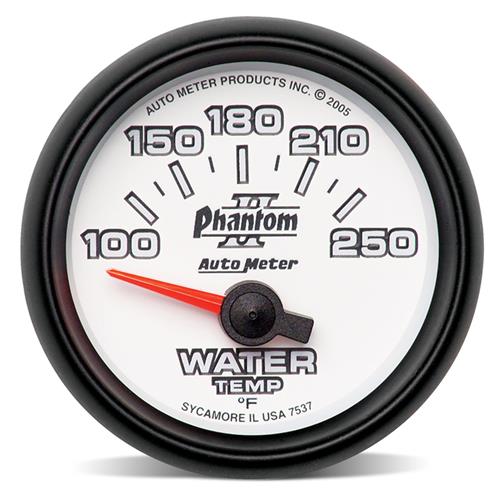 Auto Meter Phantom II Water Temp Gauge 2 1/16" 7537