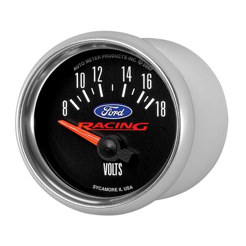 Auto Meter Ford Racing Voltmeter Gauge 2-1/16"