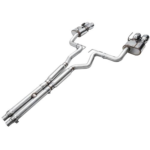2024 Mustang AWE SwitchPath Cat Back Exhaust w/ Active Exhaust  - Chrome Tips GT