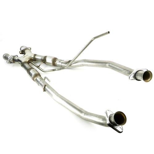 1986-1993 Mustang 5.0 Bassani Catted X-Pipe - Stainless Steel