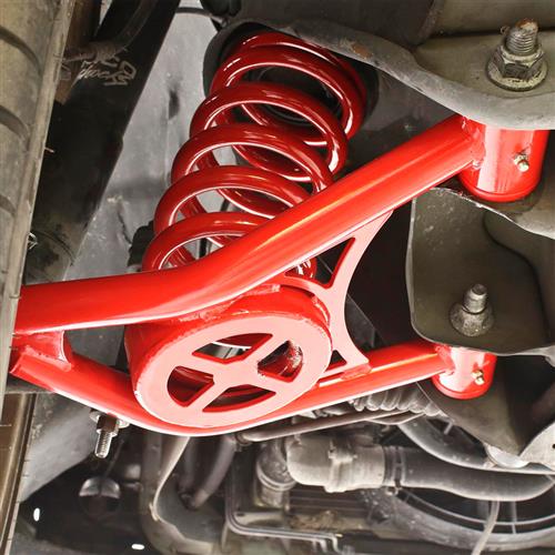 1994-04 Mustang BMR Tubular Front Control Arms w/ Spring Cups  - Standard Ball Joint - Red