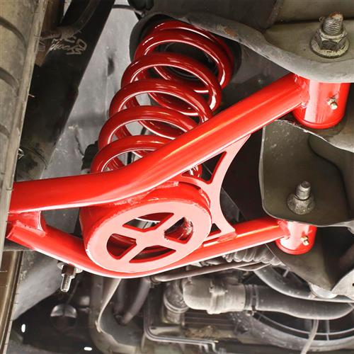 1994-04 Mustang BMR Tubular Front Control Arms w/ Spring Cups  - Raised Ball Joint - Black