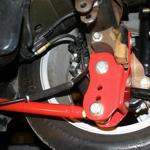 BMR Mustang Bolt-On Control Arm Relocation Brackets - Red (05-14