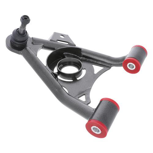 1979-93 Mustang BMR Tubular Front Control Arms w/ Spring Cups  - Raised Ball Joint - Black