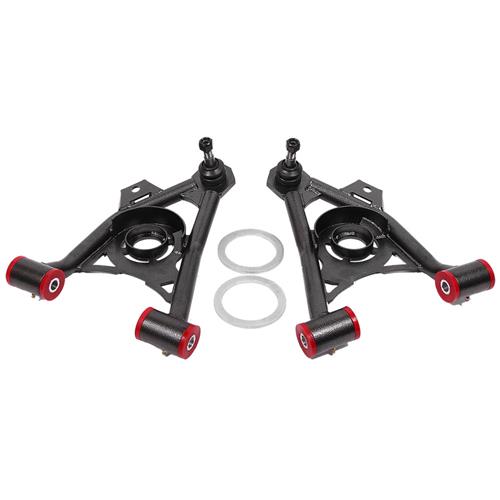 1994-04 Mustang BMR Tubular Front Control Arms w/ Spring Cups  - Raised Ball Joint - Black