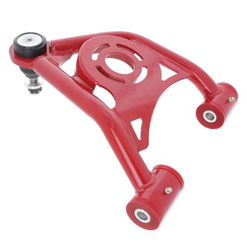 1979-93 Mustang BMR Tubular Front Control Arms w/ Spring Cups  - Standard Ball Joint - Red