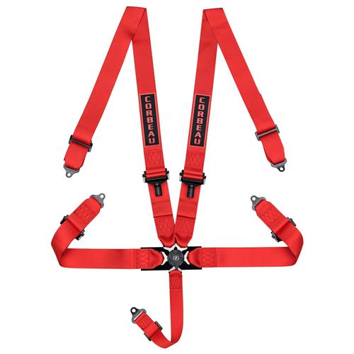 Corbeau 5 Point Camlock Harness - Red