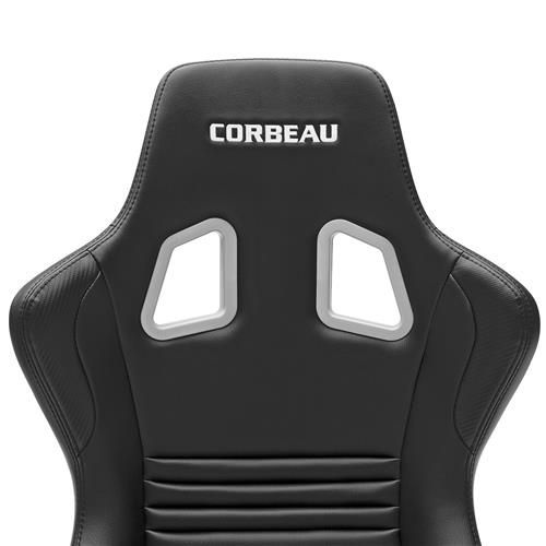 Corbeau Evolution X Seat - Pair Black Vinyl/Carbon w/ Black Stitch