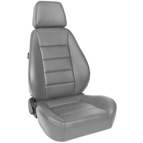 Corbeau Vinyl Sport Seat Pair - Gray - LMR.com