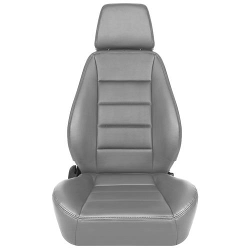 Corbeau Vinyl Sport Seat Pair - Gray - LMR.com