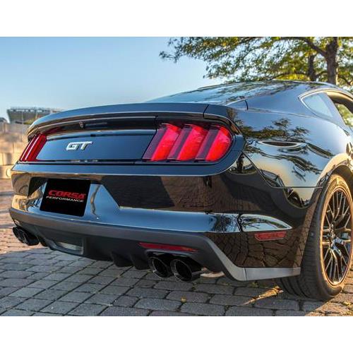 2015-2017 Mustang 5.0 Corsa 3" Sport Axle Back w/ 4" Black Quad Tips