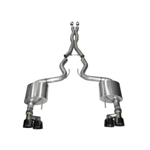 Corsa Mustang 3" XTREME Catback Exhaust Black Quad Tips (1518) GT