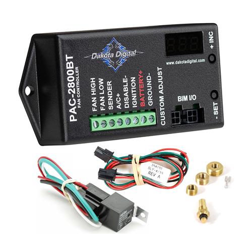 Dakota Digital Electronic Fan Controller w/ Temp Sensor Bluetooth Control PAC2800BT
