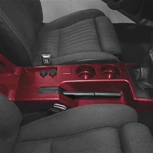 1987-93 Mustang Cup Holder Console Panel  - Scarlet Red
