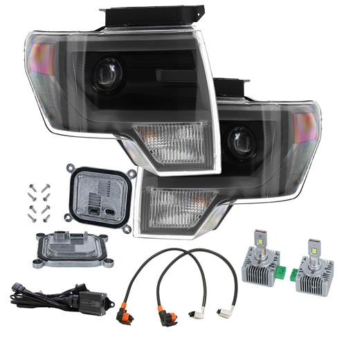 F-150 Raptor HID Headlight Conversion Kit with LED Bulbs (10-14)