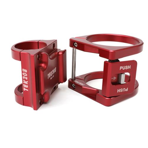 TEK208 Quick Release Fire Extinguisher Roll Bar Mount - Anodized Red