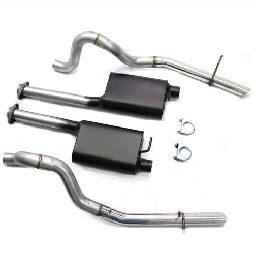 1986-93 Mustang Flowmaster American Thunder Cat Back Exhaust Kit - Polished Tips LX 5.0