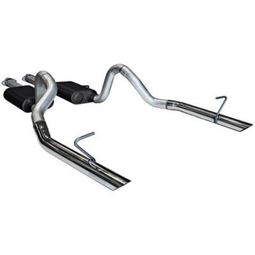 1986-93 Mustang Flowmaster American Thunder Cat Back Exhaust Kit - Polished Tips LX 5.0