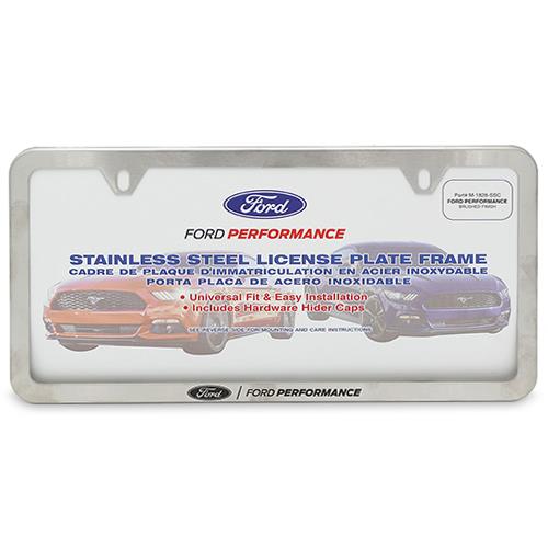 Ford Performance License Plate Frame - Slim  - Stainless Steel