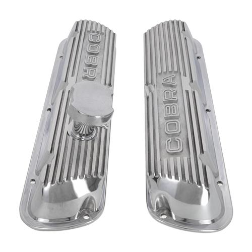 Ford Performance Mustang Valve Covers w/ Cobra Logo Polished (8693) 5